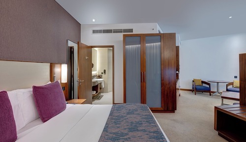 Suite junior, 1 cama de matrimonio grande, Acceso al salón del club, vistas al jardín