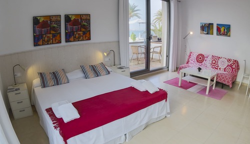 Estudio, 1 cama doble o 2 individuales, balcón, vistas al mar (122)