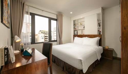 Apartamento ejecutivo, 1 habitación, cocina básica, vistas a la ciudad (Deluxe)