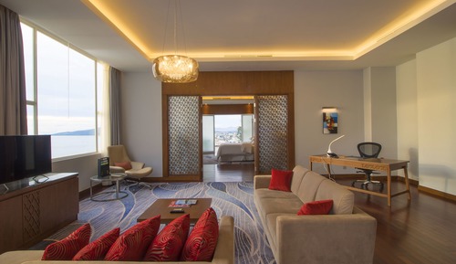 Suite presidencial, 1 cama de matrimonio grande, vistas al mar