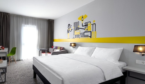 Habitación familiar doble, 1 cama doble con sofá cama