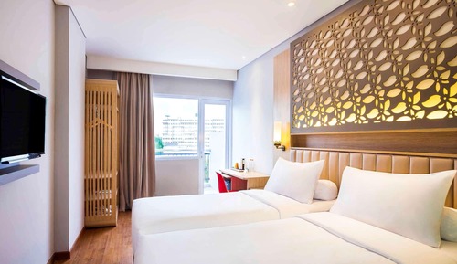 Habitación superior, 2 camas individuales, balcón