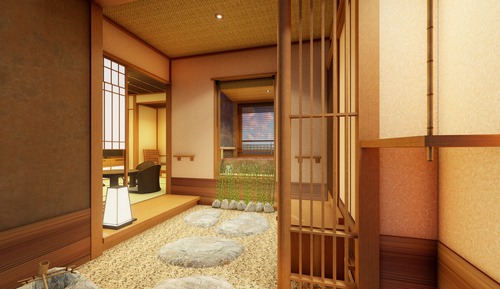 Habitación tradicional (with Partial Open Air Bath, Garden)