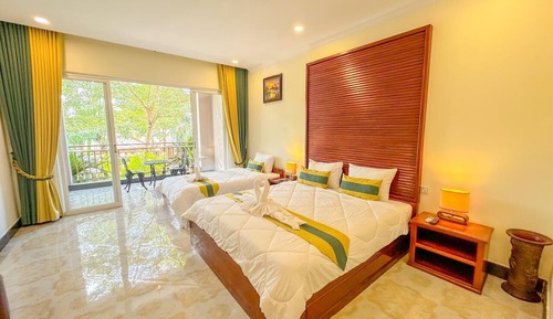 Habitación Deluxe con 2 camas individuales, 2 habitaciones, vistas a la piscina
