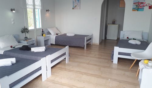 Habitación cuádruple, vistas al mar