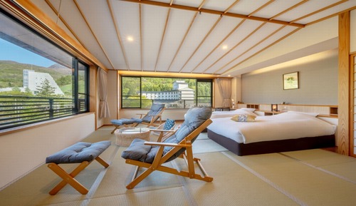 Habitación de lujo, no fumadores, vistas a la montaña (Japanese Modern Twin, Corner Room 3F)