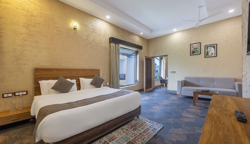 Luxury Quadruple Room, 2 Bedrooms, Balcony, Garden View