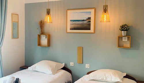 Habitación Confort con 2 camas individuales, vistas al jardín