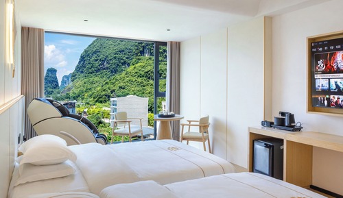 Habitación estándar con 2 camas individuales, vistas a la montaña
