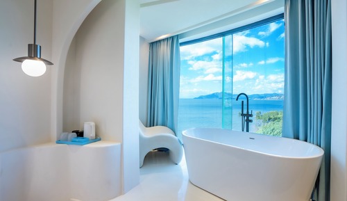 Habitación Confort doble, baño privado, vistas al mar