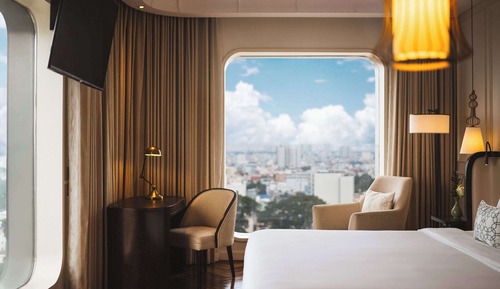 Habitación Deluxe, 1 cama de matrimonio grande, vistas a la ciudad, en esquina