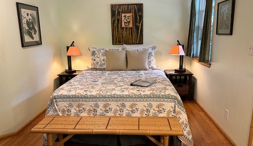 Estudio Premium, 1 cama de matrimonio, baño privado, vistas al jardín