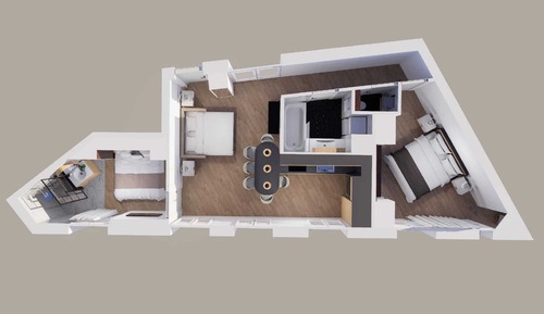 Apartamento superior, 2 habitaciones