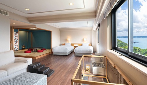 Suite estándar, 2 camas individuales, vistas al mar