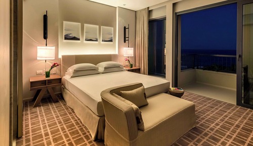 Habitación, 1 cama de matrimonio grande, vistas al mar