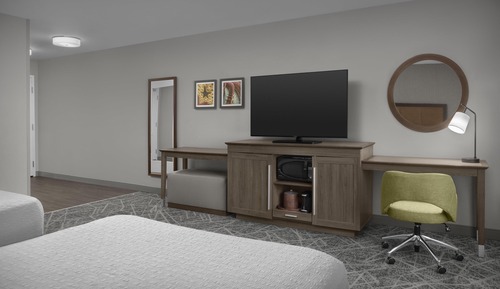 Habitación, 2 camas de matrimonio, accesible para personas con discapacidad, bañera