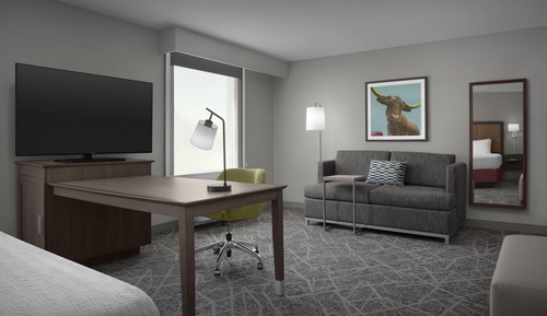 Estudio, 1 cama de matrimonio grande, no fumadores, frigorífico y microondas (Wet Bar)