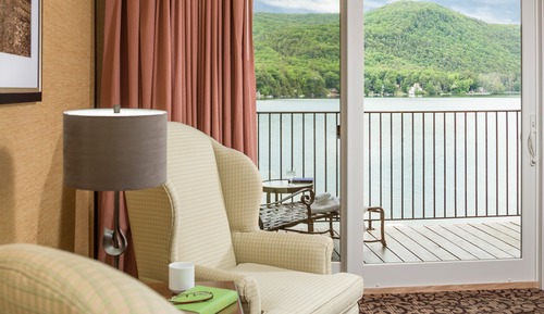 Habitación estándar, 2 camas de matrimonio, terraza, vistas al lago