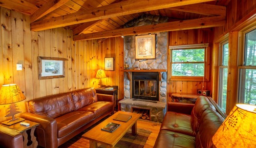 Cabaña Premium, 3 habitaciones, chimenea, vistas al lago