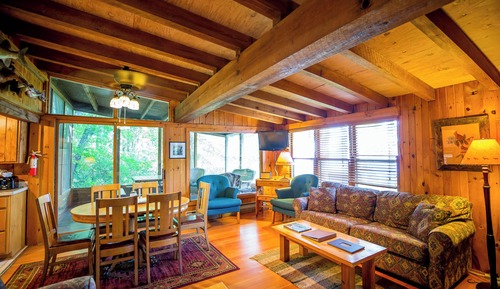 Cabaña Premium, 3 habitaciones, chimenea, vistas al lago