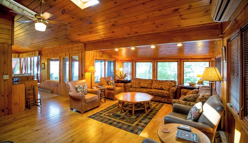 Cabaña Premium, 5 habitaciones, chimenea, vistas al lago