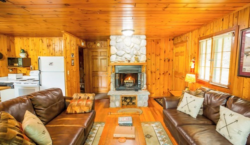 Cabaña Premium, 3 habitaciones, chimenea, vistas al lago