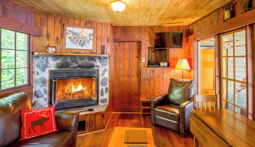 Cabaña Premium, 1 habitación, chimenea, vistas al lago