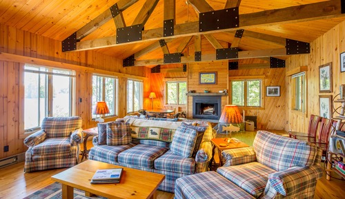 Cabaña Premium, 3 habitaciones, chimenea, vistas al lago