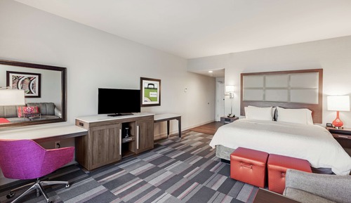 Habitación, 1 cama de matrimonio grande con sofá cama, frigorífico