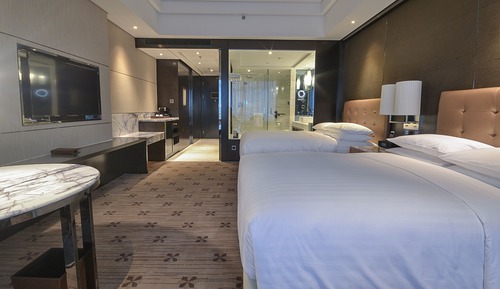 Habitación ejecutiva, 2 camas dobles, vistas a la ciudad, planta ejecutiva