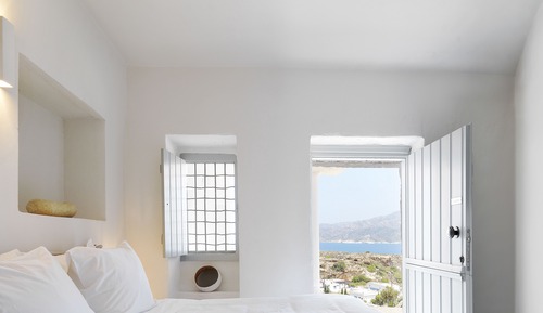 Habitación doble, patio, vistas al mar (Aloni)