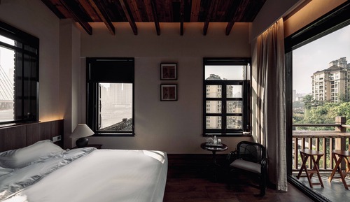 Habitación romántica doble, balcón, vistas al río
