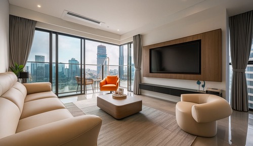 Apartamento Royal, 3 habitaciones, balcón, vistas a la ciudad