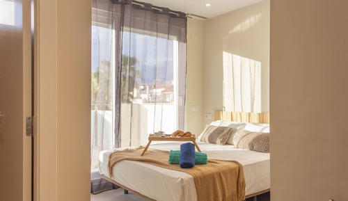 Suite estudio familiar, balcón, vistas al mar