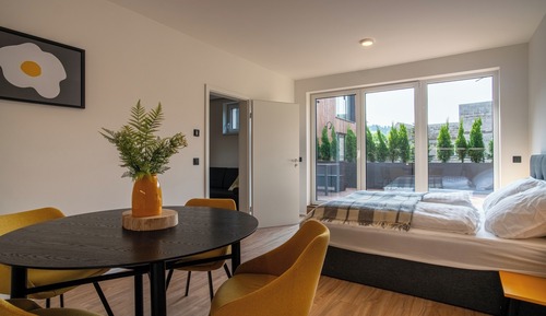 Apartamento, vistas al patio