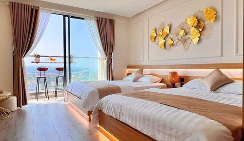 Habitación cuádruple Deluxe, balcón, vistas al mar