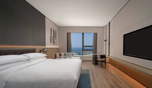 Habitación, 1 cama de matrimonio grande, vistas a la ciudad