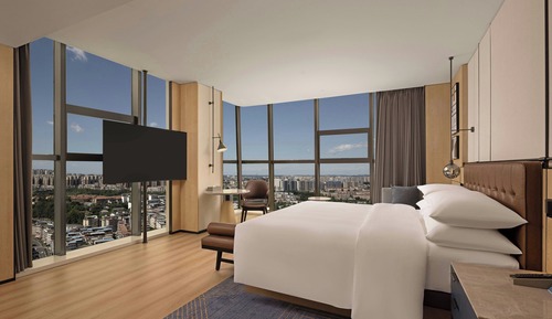 Habitación panorámica, 1 cama de matrimonio grande, fumadores, vistas a la ciudad