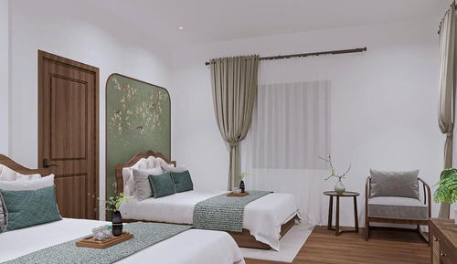 Habitación Deluxe con 2 camas individuales, balcón