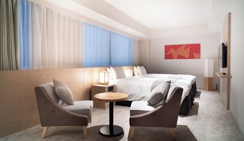Habitación con 2 camas individuales, accesible en silla de ruedas