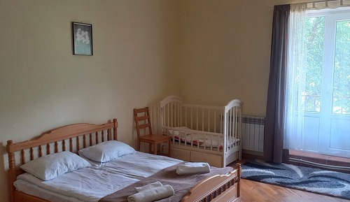 Habitación cuádruple, balcón, vistas al jardín