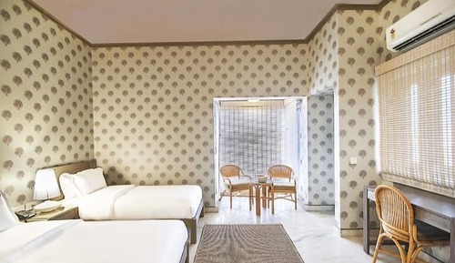 Habitación Deluxe con 2 camas individuales, vistas al jardín