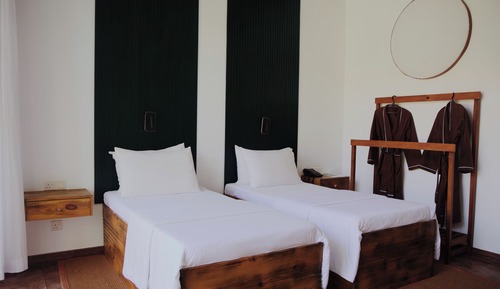 Habitación estándar con 2 camas individuales, vistas al jardín