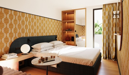 Habitación estándar con 1 cama doble o 2 individuales, vistas al patio (Urban Pateo Terrace Room)