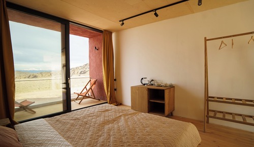 Cabaña Confort, balcón, vistas al valle