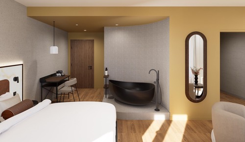 Suite junior, 1 cama de matrimonio grande con sofá cama