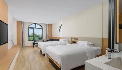 Habitación superior, 2 camas dobles, vistas a la ciudad