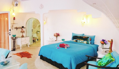Villa panorámica, 2 habitaciones, patio, vistas al mar