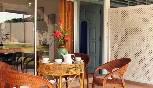 Habitación Deluxe doble, patio, vistas al mar