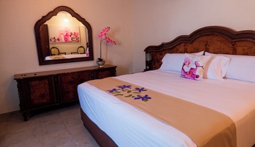 Habitación Deluxe doble, 1 cama de matrimonio grande, frigorífico, vistas al jardín